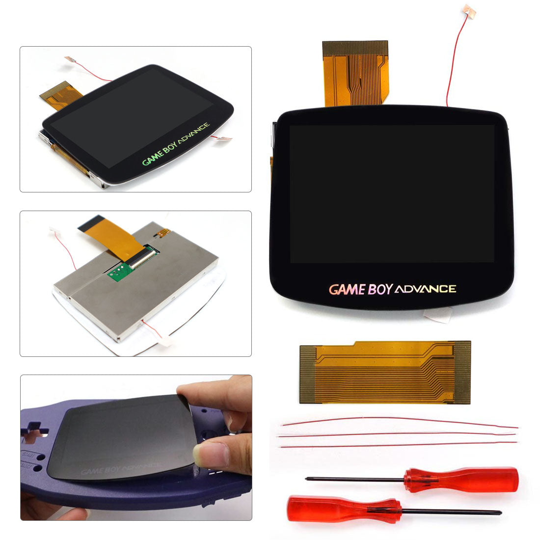 GBA Laminated HD 720 x 480 IPS LCD Backlight Mod (Hispeedido)