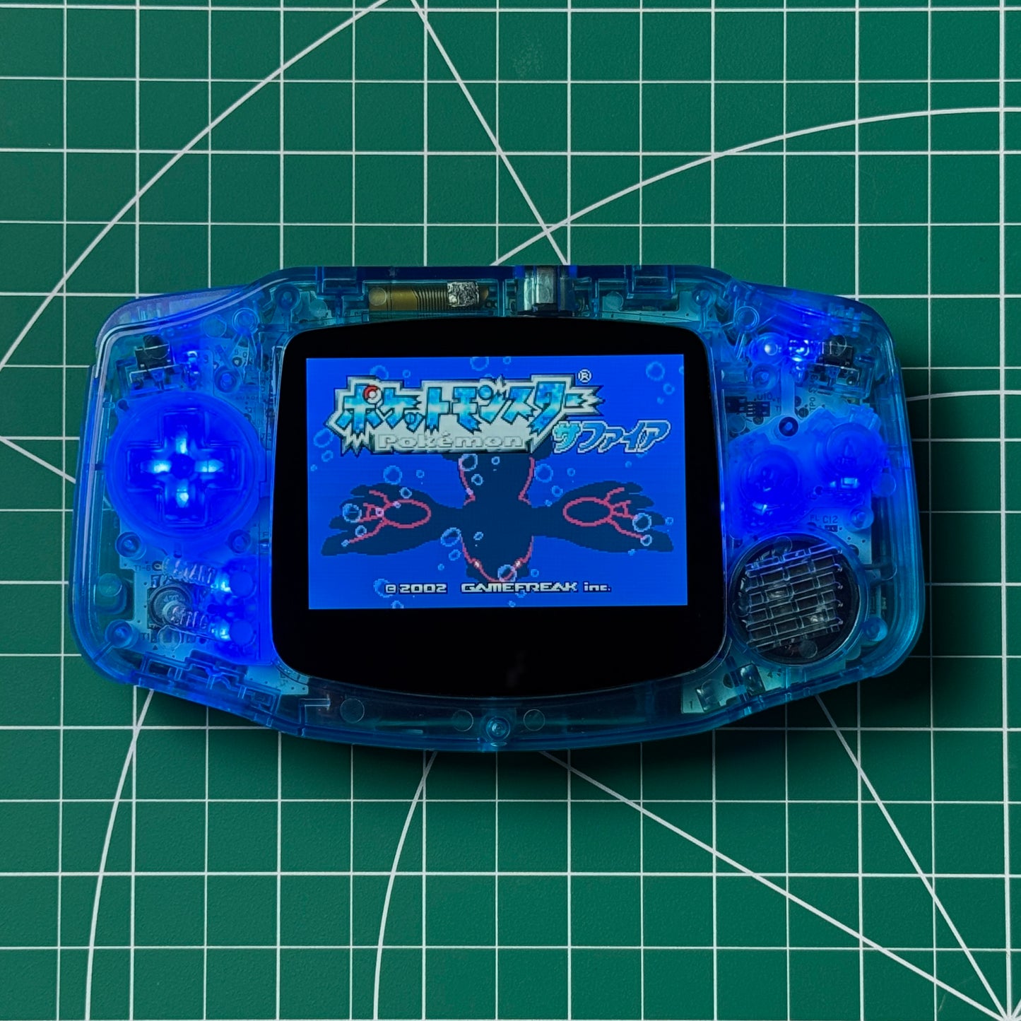 Modded Game Boy Advance - Clear Blue